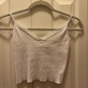 Brandy Melville white cropped tank top